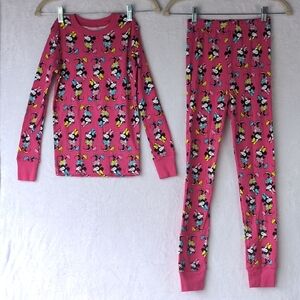 Disney Girl's Pink Minnie Mouse Print Pajamas‎ Size L 10